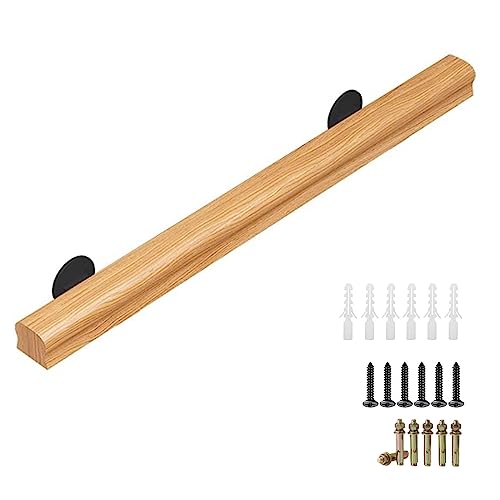 HDYZJQ leuning leuningen voor trappen Trapleuning binnen wandmontage, complete set, 2 3 5 6-7 7-8 trapleuningen voor houten treden, zoldertrap/keldertrap, zware veiligheidsbaluster (Color : Brown, Size : 1