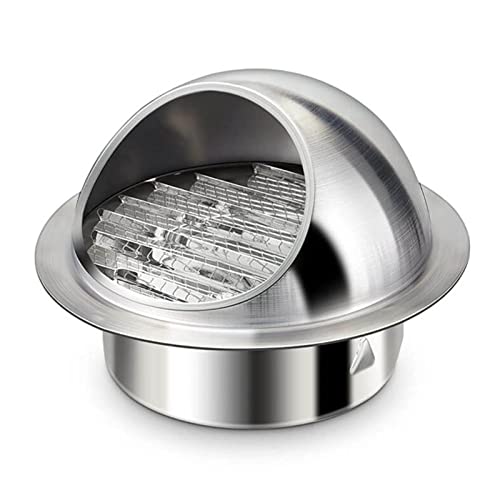 BBAUER Lucht Vent Luifel Grille Cover, Ronde Muur Vent Outlet Cover Ø60/100/125/150Mm, Ingebouwde Screen Mesh/1 Stks/200Mm/8In