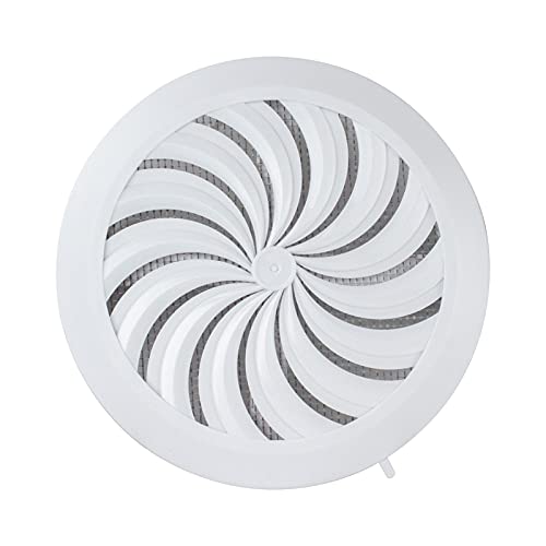 MKK Ventilatierooster toevoerlucht afvoerlucht rond instelbare grootte Ø 100 mm tot Ø 150 mm, wit