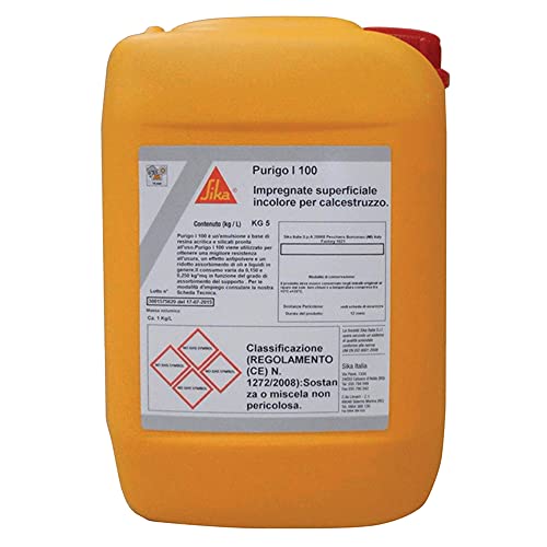 SIKA Purigo I-100, kleurloos impregnatie voor de behandeling van cementvloeren stofdichte werking klaar voor gebruik 5 kg container
