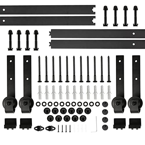 POPSPARK Schuifdeursysteem, set schuifdeuren, deursysteem voor schuifdeuren, industriële deuren (366 cm)