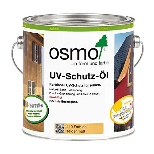 Osmo 410D 2,5 liter UV-bescherming olie zonder actieve ingrediënten helder