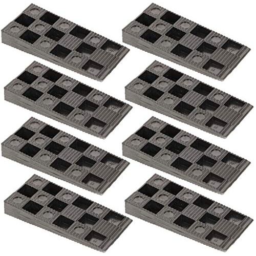 KOTARBAU ® Set van 250 montagewiggen, kunststof, 94 x 44 x 14 mm, voor ramen, deuren, deurkozijnen, raamkozijnen, zwart