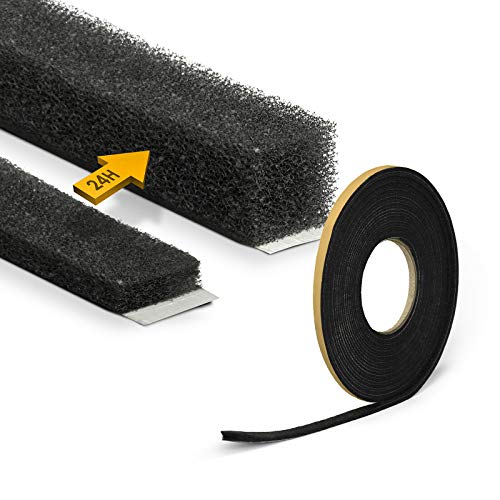 DQ-PP Compriband 10 x 2 mm -> 10 x 10 mm 12,5 meter schuimrubber, afdichtingstape, PU-schuim, bronband, voegafdichtingstape, zelfklevende raamafdichting, afdichtband, afdichtband,