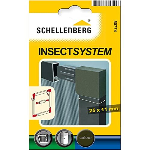 Schellenberg 50774 hoekverbinderset voor insectenwerende ramen en insectenwerende deuren, bruin