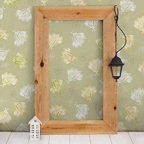 Apalis 98218 vliesbehang bloemenbehang zwevende bloemen fotobehang breed, vliesfotobehang wandbehang HxB: 190 x 288 cm beige