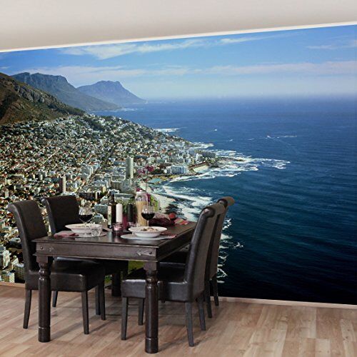 Apalis 94557 vliesbehang Cape Town fotobehang breed, vliesfotobehang wandbehang HxB: 255 x 384 cm blauw