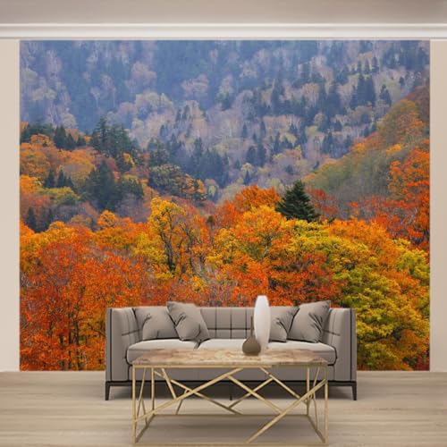 TOCECO Herfst bos muurschildering aangepaste muurschildering behang kunst muurschildering decoratie peel and stick tv achtergrond muurschilderingen woonkamer slaapkamer muurschildering 3D foto 175 x