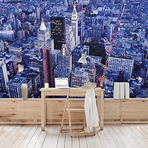 Apalis 94548 vliesbehang Big Apple fotobehang breed, vliesfotobehang wandbehang HxB: 225 x 336 cm blauw