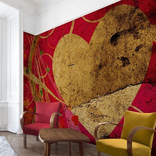 Apalis 94957 vliesbehang Lava Love fotobehang breed, vliesfotobehang wandbehang HxB: 255 x 384 cm rood