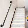 MASONK 1ft-20ft Leuning Kit, Brons Metaal Smeedijzer Ronde Pijp Loft Trap Leuning Leuning, Binnen of Buiten Veiligheid Handrails Grab Bar (Size: 2ft/60cm)