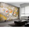 DSUFH kljdf 3D Behang Gouden Onderzeese Vis Kamer Home Decor 3D Muurschilderingen Behang, 3D, 200x140cm