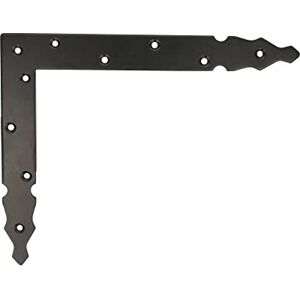 Amig Decoratieve beugel Linkshandig 300 x 240 x 4 mm Puntige afwerking Klassieke gotische stijl Ideaal voor het decoreren of verstevigen van luiken, deuren en meubels Zwart staal Amig Decoratieve beugel Linkshandig 300 x 240 x 4 mm Puntige afwerking Klassieke gotische stijl Ideaal voor het decoreren of verstevigen van luiken, deuren en meubels Zwart staal