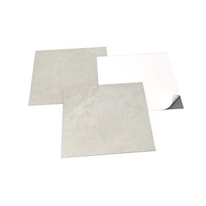 Generique Vloerbedekking, van pvc, zelfklevende tegels, lichtgrijs, marmereffect, grijs/beige, 2,05 m²/22 tegels