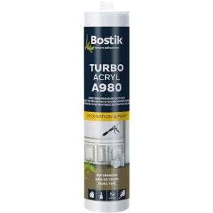 Bostik A980 Turbo acryl wit 1K acryl afdichtmiddel 300ml patroon Bostik A980 Turbo acryl wit 1K acryl afdichtmiddel 300ml patroon