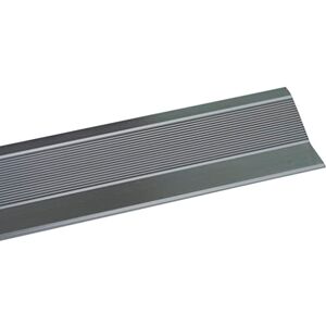 Amig Vloerbedekking, 820 mm x 40 mm, overgangsstroken in trede en lijm, randbescherming voor hout, parket, laminaat, marmer en tegels, aluminium zilver