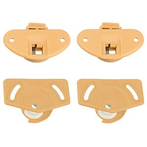 cyclingcolors 2 x complete schuifdeurgarnituur en geleiding van kunststof, rolrail, accessoires voor schuifdeur, beige cyclingcolors 2 x complete schuifdeurgarnituur en geleiding van kunststof, rolrail, accessoires voor schuifdeur, beige