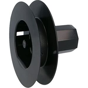 Amig Zwarte nylon schijfpoelie met as voor rolluikaslager Voor 18 mm tapes, 42 mm buizen en ABS kunststof eindkappen Zwart Ø 120 mm Amig Zwarte nylon schijfpoelie met as voor rolluikaslager Voor 18 mm tapes, 42 mm buizen en ABS kunststof eindkappen Zwart Ø 120 mm