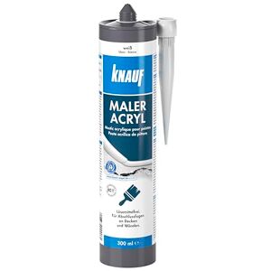 Knauf Maler-acryl voor het afdichten van rek- en aansluitvoegen, milieuvriendelijke voegenmassa voor het voegen van ramen, deuren, muren, gips, beton, rolluikdozen en nog veel meer, 300 ml, wit Knauf Maler-acryl voor het afdichten van rek- en aansluitvoegen, milieuvriendelijke voegenmassa voor het voegen van ramen, deuren, muren, gips, beton, rolluikdozen en nog veel meer, 300 ml, wit
