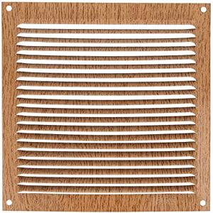 Amig Vierkant aluminium rooster Luchtuitlaatventilatie Ideaal voor keuken- en badkamerplafonds Afmetingen: 170 x 170 mm Houtkleur Amig Vierkant aluminium rooster Luchtuitlaatventilatie Ideaal voor keuken- en badkamerplafonds Afmetingen: 170 x 170 mm Houtkleur