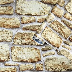 Venilia Greenline plakfolie, steenwand steenlook, beige, 45 cm x 2 m, dikte 95 μ, zelfklevende meubelfolie, decoratiefolie, keukenfolie, van 100% gerecycled plastic, zonder ftalaten, made in EU Venilia Greenline plakfolie, steenwand steenlook, beige, 45 cm x 2 m, dikte 95 μ, zelfklevende meubelfolie, decoratiefolie, keukenfolie, van 100% gerecycled plastic, zonder ftalaten, made in EU