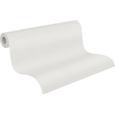 A.S. Création vliesbehang met textielstructuur in beige, grijs, wit – lichte effen behang 10,05 m x 0,53 m – 790985 A.S. Création vliesbehang met textielstructuur in beige, grijs, wit – lichte effen behang 10,05 m x 0,53 m – 790985