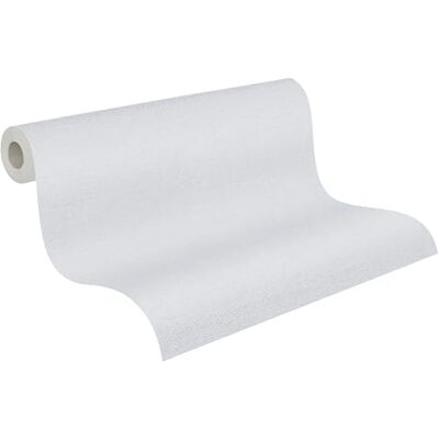 A.S. Création vliesbehang met textielstructuur in grijs, blauw, wit – lichte effen behang 10,05 m x 0,53 m – 790979 A.S. Création vliesbehang met textielstructuur in grijs, blauw, wit – lichte effen behang 10,05 m x 0,53 m – 790979