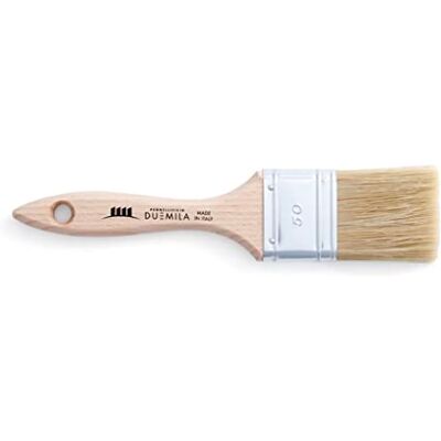 PENNELLIFICIO 2000 Penseel met gelakt houten handvat, universele kwast voor beits en lakken, muren, hout, ijzer, breedte van de klem 50 mm, Made in Italy PENNELLIFICIO 2000 Penseel met gelakt houten handvat, universele kwast voor beits en lakken, muren, hout, ijzer, breedte van de klem 50 mm, Made in Italy