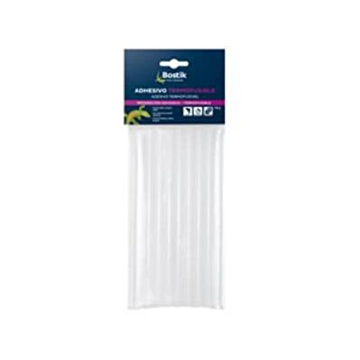 Bostik , Multifunctionele thermoflex-lijm voor gebruik met lijmpistolen in een verscheidenheid aan materialen, transparant, 20 cm lang x 11,5 mm, 170 g zak Bostik , Multifunctionele thermoflex-lijm voor gebruik met lijmpistolen in een verscheidenheid aan materialen, transparant, 20 cm lang x 11,5 mm, 170 g zak