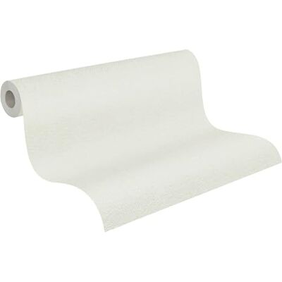 A.S. Création vliesbehang met textielstructuur in wit, groen – lichte effen behang 10,05 m x 0,53 m – 790992 A.S. Création vliesbehang met textielstructuur in wit, groen – lichte effen behang 10,05 m x 0,53 m – 790992