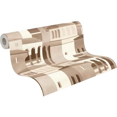 A.S. Création vliesbehang in mediterrane stijl in bruin, beige, wit – designbehang 10,05 m x 0,53 m – 791869 A.S. Création vliesbehang in mediterrane stijl in bruin, beige, wit – designbehang 10,05 m x 0,53 m – 791869