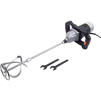 Meister MRW1400-2B-M14 Opname 2-versnellingsbak, elektronische toerentalregeling, tot 120 liter, menggoed, handmixer voor verf, pleisterwerk en dekvloer, mortelmixer, 5451940, zilver Meister MRW1400-2B-M14 Opname 2-versnellingsbak, elektronische toerentalregeling, tot 120 liter, menggoed, handmixer voor verf, pleisterwerk en dekvloer, mortelmixer, 5451940, zilver