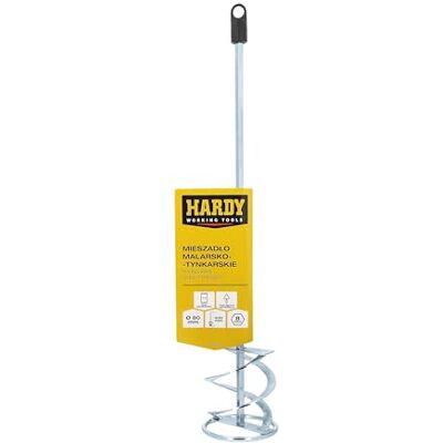 HARDY WORKING TOOLS bouwroerder 80 mm x 400 mm, bouwmixer met opname 8 mm, verf- en pleisterroerder, van verzinkt staal HARDY WORKING TOOLS bouwroerder 80 mm x 400 mm, bouwmixer met opname 8 mm, verf- en pleisterroerder, van verzinkt staal