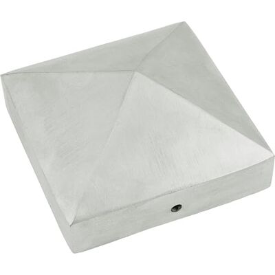 Connex Paalkap "Piramide" 90 x 90 mm weerbestendig voor palen en hekken aluminium/hekafdekking/paalkap/hekafdekking/zuilkap / HV4326 Connex Paalkap "Piramide" 90 x 90 mm weerbestendig voor palen en hekken aluminium/hekafdekking/paalkap/hekafdekking/zuilkap / HV4326