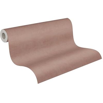 A.S. Création vliesbehang met textielstructuur in bruin, rood – lichte effen behang 10,05 m x 0,53 m – 791532 A.S. Création vliesbehang met textielstructuur in bruin, rood – lichte effen behang 10,05 m x 0,53 m – 791532