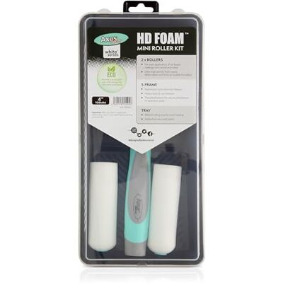 Axus Décor AXU/RKW4 Verfrolset, wit, 4 inch, set van 4 stuks Axus Décor AXU/RKW4 Verfrolset, wit, 4 inch, set van 4 stuks