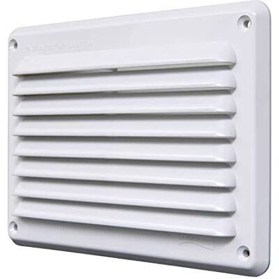 La Ventilazione A2014B ventilatierooster van kunststof, rechthoekig, voor overlappen, wit, 204 x 146 mm La Ventilazione A2014B ventilatierooster van kunststof, rechthoekig, voor overlappen, wit, 204 x 146 mm