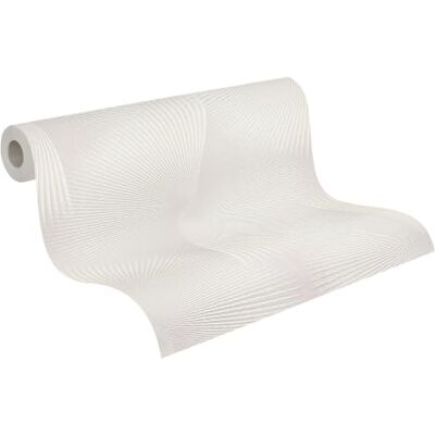 A.S. Création Vliesbehang 3D-ruiten – grijs, wit – 10,05 x 0,53 m Naadloos behang met geometrische diepte – glanzend, moderne look, restloos droog afneembaar A.S. Création Vliesbehang 3D-ruiten – grijs, wit – 10,05 x 0,53 m Naadloos behang met geometrische diepte – glanzend, moderne look, restloos droog afneembaar