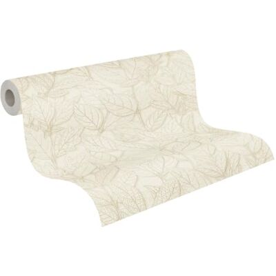 A.S. Création Vliesbehang ranken – beige, crème – 10,05 x 0,53 m Naadloos vliesbehang met rustige toon-op-toon look – mat met subtiele glans, droog afneembaar A.S. Création Vliesbehang ranken – beige, crème – 10,05 x 0,53 m Naadloos vliesbehang met rustige toon-op-toon look – mat met subtiele glans, droog afneembaar