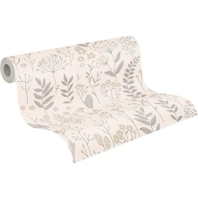 A.S. Création ATTRACTIVE 3 vliesbehang bloemen- en grafisch patroon, natuurlijke kleuren, gestructureerd oppervlak, bloemenbehang, bloemen, 10,05 m x 0,53 m, beige/roze 790873 A.S. Création ATTRACTIVE 3 vliesbehang bloemen- en grafisch patroon, natuurlijke kleuren, gestructureerd oppervlak, bloemenbehang, bloemen, 10,05 m x 0,53 m, beige/roze 790873