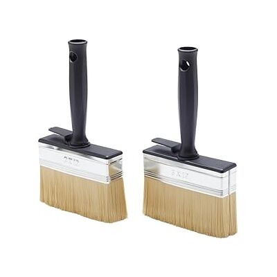 Fit For The Job Twin Pack 4 inch blokborstel voor snel schilderen op muren, plafonds, metselwerk, schuur en hek borstel, terrasborstel, grote verfborstel, metselwerkborstel, buitenborstel Fit For The Job Twin Pack 4 inch blokborstel voor snel schilderen op muren, plafonds, metselwerk, schuur en hek borstel, terrasborstel, grote verfborstel, metselwerkborstel, buitenborstel