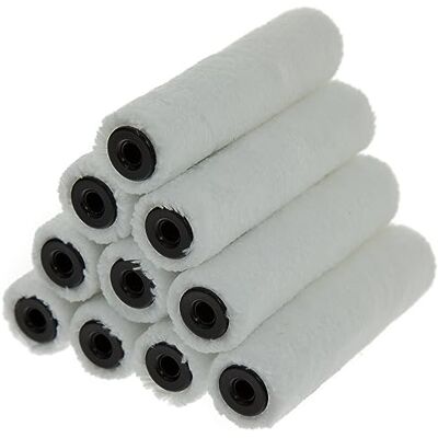 CORAL 41861 Aspire 4 inch 10-delige pack verf mini rolhoezen professionele 5 mm kortpolige mouw premium microvezel voor gladde oppervlakken deuren trim meubels met handelseulsie of glans puur wit CORAL 41861 Aspire 4 inch 10-delige pack verf mini rolhoezen professionele 5 mm kortpolige mouw premium microvezel voor gladde oppervlakken deuren trim meubels met handelseulsie of glans puur wit