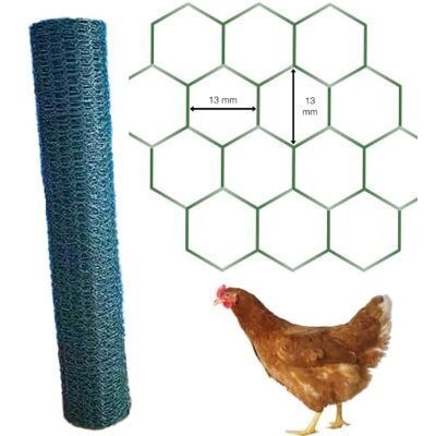 WERKA PRO - 13mm hexagonale maas - 0.5x25m - Groen - afrasteringsgaas WERKA PRO - 13mm hexagonale maas - 0.5x25m - Groen - afrasteringsgaas