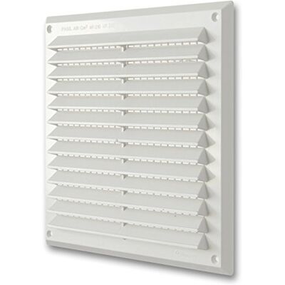La Ventilazione AR2323B Ventilatierooster, vierkant, van wit kunststof, om te overlappen met insectennet, afmetingen: 227 x 227 mm La Ventilazione AR2323B Ventilatierooster, vierkant, van wit kunststof, om te overlappen met insectennet, afmetingen: 227 x 227 mm