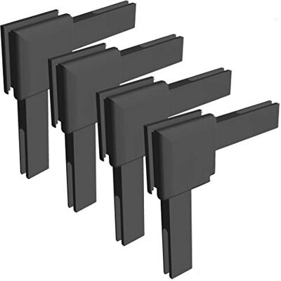 Windhager Insectenbescherming hoekverbinderset accessoires voor vliegengaas, spanraam en deuren van kunststof, antraciet, 03535 Windhager Insectenbescherming hoekverbinderset accessoires voor vliegengaas, spanraam en deuren van kunststof, antraciet, 03535