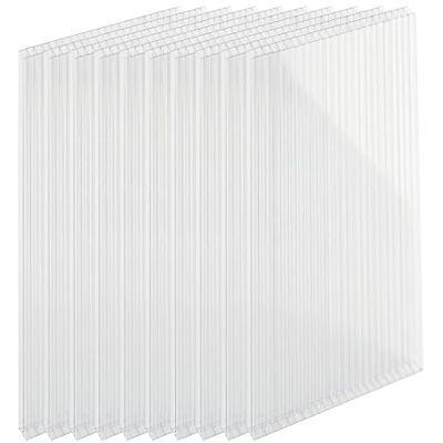Relaxdays dubbelwandige platen 10-set, polycarbonaat, 4 mm, 121 x 60,5 cm, transparant Relaxdays dubbelwandige platen 10-set, polycarbonaat, 4 mm, 121 x 60,5 cm, transparant