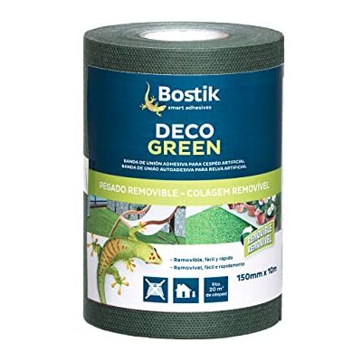 Bostik Decogreen Deco Green plakband, zelfklevend, 15 cm x 10 m, groen, zwart Bostik Decogreen Deco Green plakband, zelfklevend, 15 cm x 10 m, groen, zwart