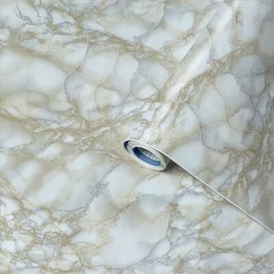 Venilia Plakfolie, marmer, wit, steenlook, wit, 67,5 cm x 2 m, dikte 95 μ, zelfklevende meubelfolie, decoratiefolie, behang, keukenfolie, pvc zonder ftalaten, made in EU Venilia Plakfolie, marmer, wit, steenlook, wit, 67,5 cm x 2 m, dikte 95 μ, zelfklevende meubelfolie, decoratiefolie, behang, keukenfolie, pvc zonder ftalaten, made in EU