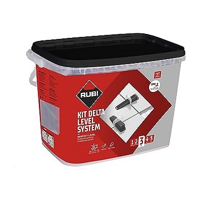 RUBI Tegelnivelleringssysteem, 100 nivelleerwiggen + 100 kabelbinders 2 mm voor keramiek tussen 3 en 12 mm + 1 tegeltang, Delta Level System RUBI Tegelnivelleringssysteem, 100 nivelleerwiggen + 100 kabelbinders 2 mm voor keramiek tussen 3 en 12 mm + 1 tegeltang, Delta Level System