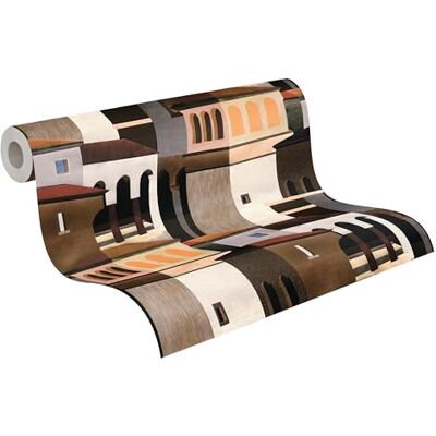 A.S. Création vliesbehang in mediterrane stijl in wit, beige, bruin, rood, grijs – designbehang 10,05 m x 0,53 m – 791871 A.S. Création vliesbehang in mediterrane stijl in wit, beige, bruin, rood, grijs – designbehang 10,05 m x 0,53 m – 791871